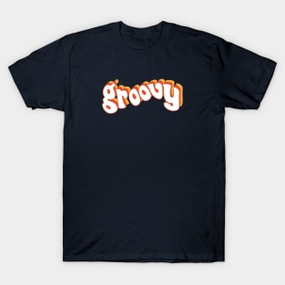 Groovy Retro Orange and Yellow T-Shirt